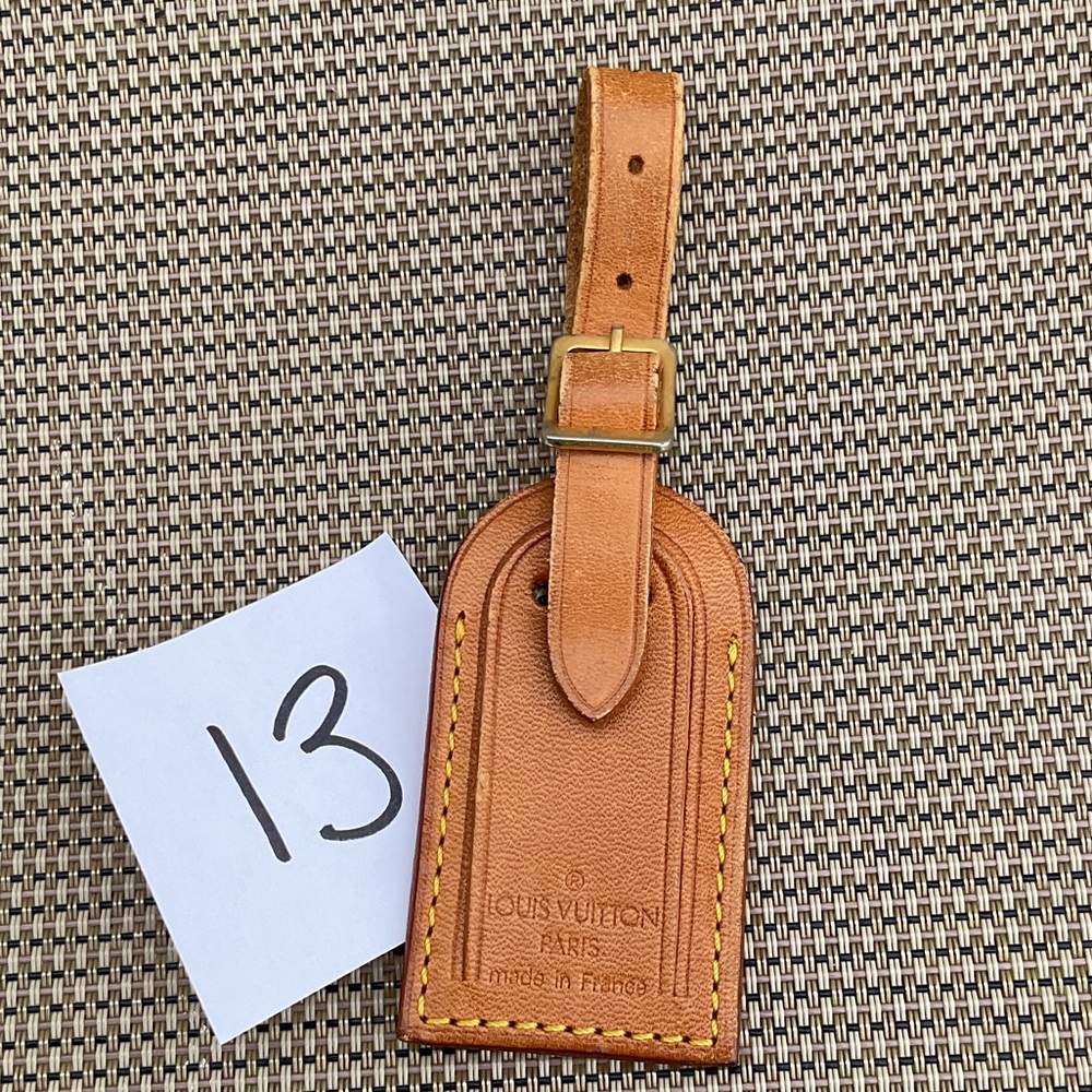 Louis Vuitton Brown Leather Bag Tag
